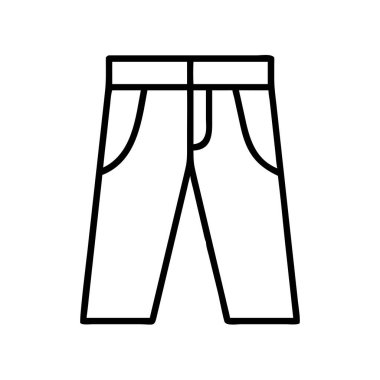 Moda kıyafetleri için minimalist çizgili pantolon ikonu