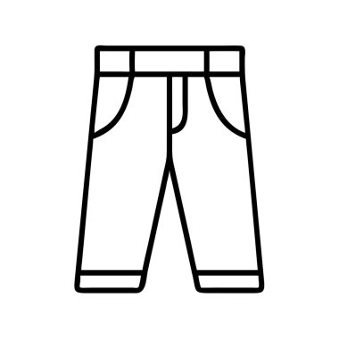 Klasik pantolon veya pantolonun minimalist sanat simgesi