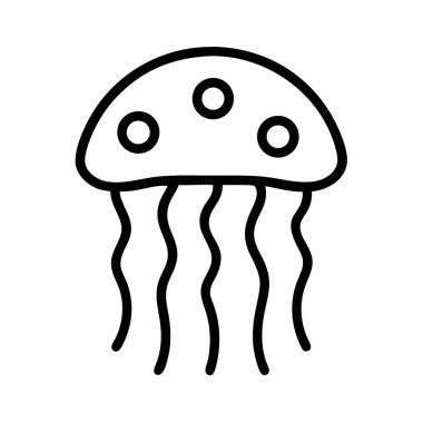 Denizanası okyanus deniz hayvanı deniz yaşam ikonu taşıyıcısı