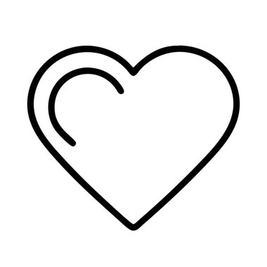 Kalp şekli ikon aşk sembolü grafik elementi