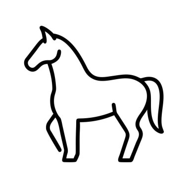 Uzun ayakta duran bir atın zarif tasviri.