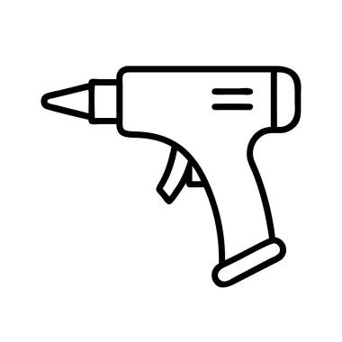 Yapılandırma ve diy için sıcak tutkal tabancası ana hatlı araç simgesi