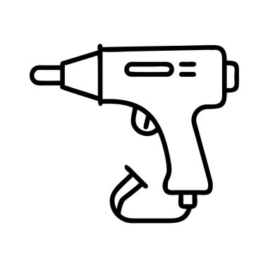 Elektrikli el bilgisayarı matkap aracı basit satır simgesi