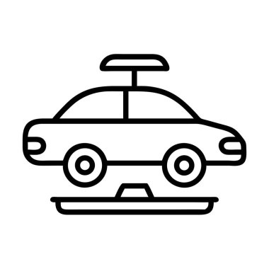 Araç yıkama platformunda arabanın ana simgesi