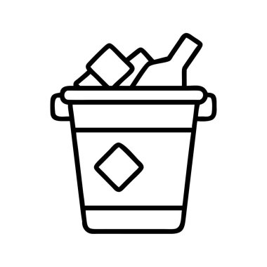 Şişe ve buz küplü buz kovası tasarımı