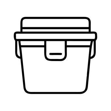 Beslenme çantası ya da yiyecek kabı simgesi tasarım vektörü