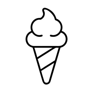 Dondurma külahı sanat ikonu basit tatlı tatlı