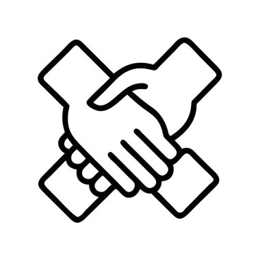 El sıkışma ikonu anlaşma ve ortaklığı temsil ediyor