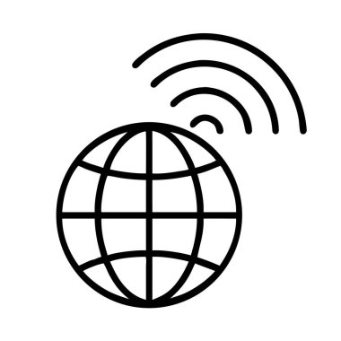 Genel kablosuz ağ bağlantı simgesi çizimi