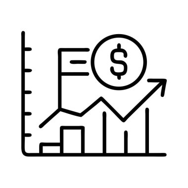 Yükselen eğilim ve dolarla mali büyüme grafiği