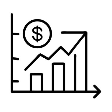 Dolar işareti tasarımı ile finansal büyüme tablosu.