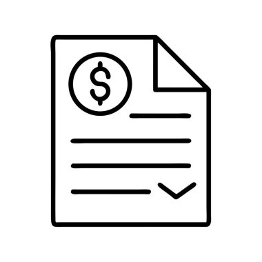 Mali belge fatura ödeme onayı ana hatları simgesi