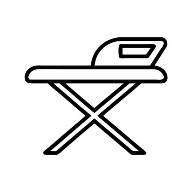 Çamaşır işleri konsepti için pano özet simgesi ütüleniyor