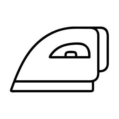 Çamaşırlar ve ev halkı için elektrikli buhar ütüsü ikonu