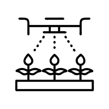 Üç bitkiyi sulamak için akıllı sulama sistemi kavramı