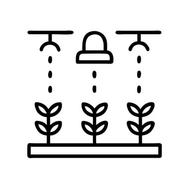 Bitki büyümesi için otomatik tarım sulama sistemi.