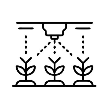 Modern tarım sulama sistemi ikonu konsepti