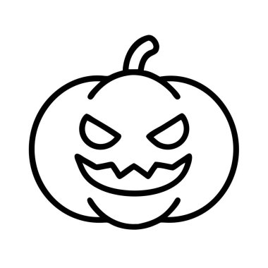 Cadılar Bayramı balkabağı Jack-o-fener korkunç yüz hatları simgesi