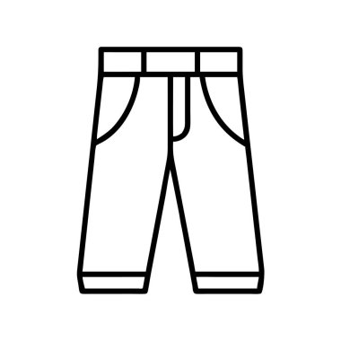 Pantolon taslak simgesi; günlük pantolon giysisi