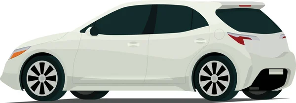 Modern spor hatchback açılı arka manzara