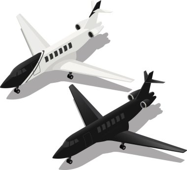 Modern özel jet çizimi