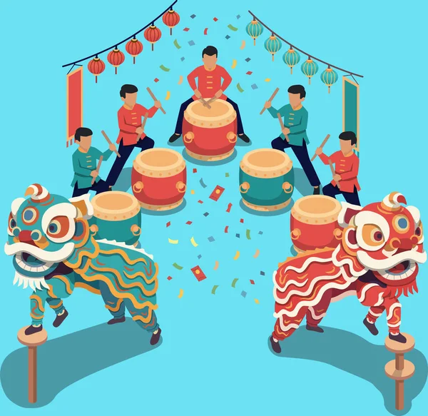 Aslan dansı performans gösterimi