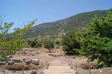 Arkadya Caddesi 'ndeki antik harabe, İzmir' in Selcuk ilçesindeki Efes antik kentinde bulunuyor..