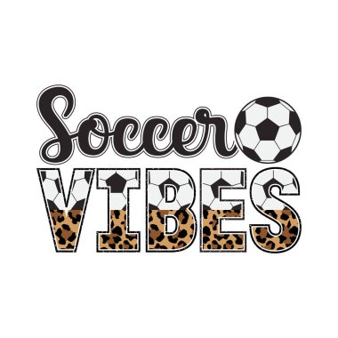 Moda futbolu havası, leopar desenleri ve futbol toplarını birleştiren tasarım, şık spor sanatı seven taraftarlar ve oyuncular için mükemmel. Modern tasarım, tişört çıkartması ya da poster, moda eğlencesi ve oyun ve takım çalışması için harika.