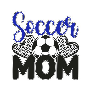 Leopar desenli kalpler ve şık harflerle yazılmış cesur bir futbol topu içeren yaratıcı futbol anne vektör tasarımı tişörtler için mükemmel kupalar, fincanlar, şık spor tipografisi anneler ve hayranlar için harika moda kıyafetleri ve dijital sanat için harika.