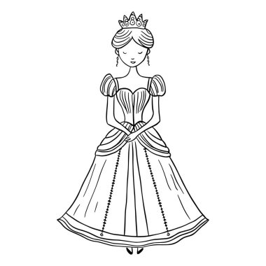 Ayrıntılı çiçek çelengi ile süslenmiş zarif tek boynuzlu at ana hat vektörü.