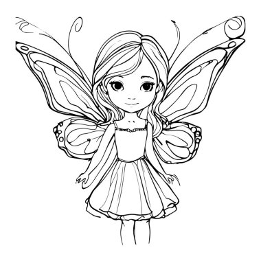 Ayrıntılı çiçek çelengi ile süslenmiş zarif tek boynuzlu at ana hat vektörü.