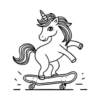 Ayrıntılı kanatları ve sanatsal çizgili yelesi olan zarif pegasus unicorn vektör tasarımı. Boyama sayfaları, tişört baskıları, posterler ve fantezi sanat eserleri için mükemmel. Çocuk projeleri, büyülü temalar ve yaratıcı dekoratif il için harika.