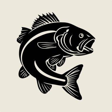 Balık tutanlar, açık hava kulüpleri ve deniz markaları için mükemmel, cesur, sıkıntılı vektör tarzı klasik balık illüstrasyonu. Tişört baskıları, logolar, dijital indirmeler veya klasik retro doku ve sp ile yaratıcı deniz yaşamı sanat projeleri için ideal