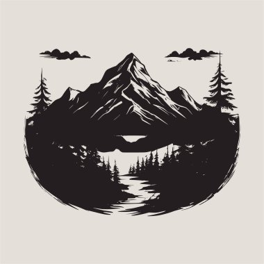 Basit palmiye ağacı siluet vektör tasarımı tropikal ada manzarasını siyah beyaz gösteriyor. Tişört baskıları, yaz temaları, seyahat logoları, plaj çizimleri ve tasarım projeleri için minimalist tropikal çizimler için mükemmel..