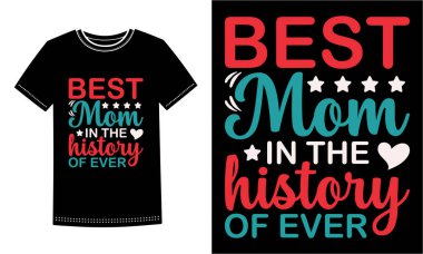 Moda Anne ve Mimi tişört tasarımı. Kalpler ve oklarla dolu cesur bir tipografi içeriyor. İki unvanı da seven gururlu anneler ve büyükanneler için mükemmel. Aile etkinlikleri, hediyeler ve dijital baskı projeleri için harika..