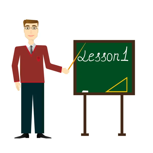 Tahtadaki erkek öğretmen