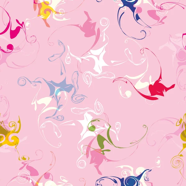 Abstraktes Muster, nahtloses Muster, farbenfroher abstrakter Hintergrund, moderne Textur, rosa Hintergrund — Stockvektor