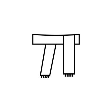 eşarp simgesi çizimi