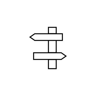 Yol yön simgesi çizimi ögesi tasarımı