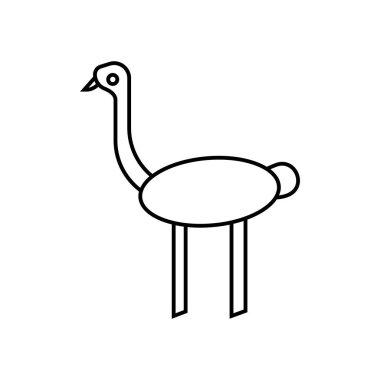 Devekuşu simgesi çizimi