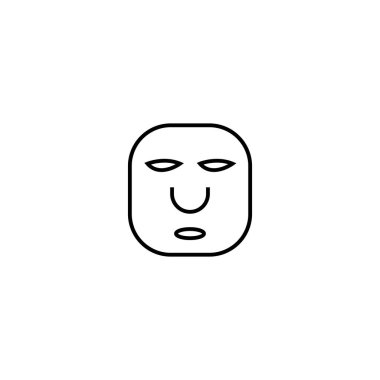 maske simgesi illüstrasyon element tasarımı 