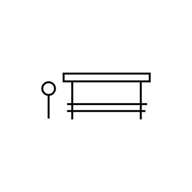 otobüs durağı simgesi illüstrasyon tasarımı kaldırılmadı