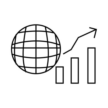 küresel pazar simgesi illlüstrasyon unsuru tasarımı