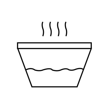 Sıcak su simgesi illüstrasyon element tasarımı