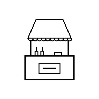 kiosk simgesi illüstrasyon ögesi tasarımı