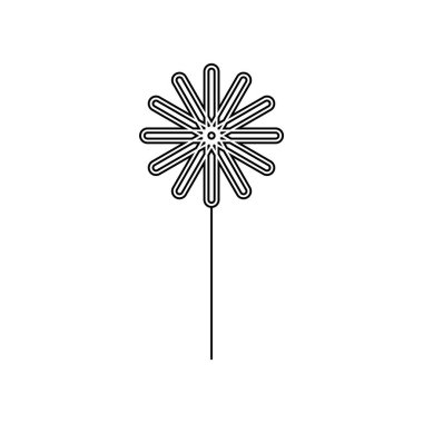 Yel değirmeni ikonu çizim tasarımı