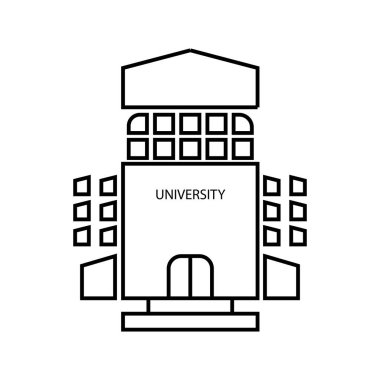 Üniversite simgesi çizimi ögesi tasarımı