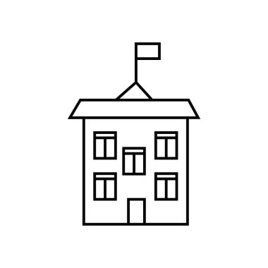 okul simgesi illüstrasyon element tasarımı