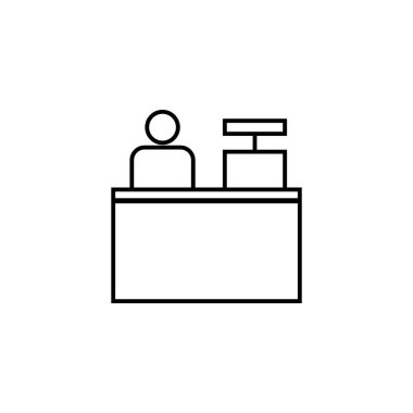 kasiyer simgesi illüstrasyon unsuru tasarımı