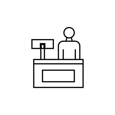 kasiyer simgesi illüstrasyon unsuru tasarımı